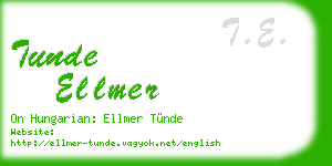 tunde ellmer business card